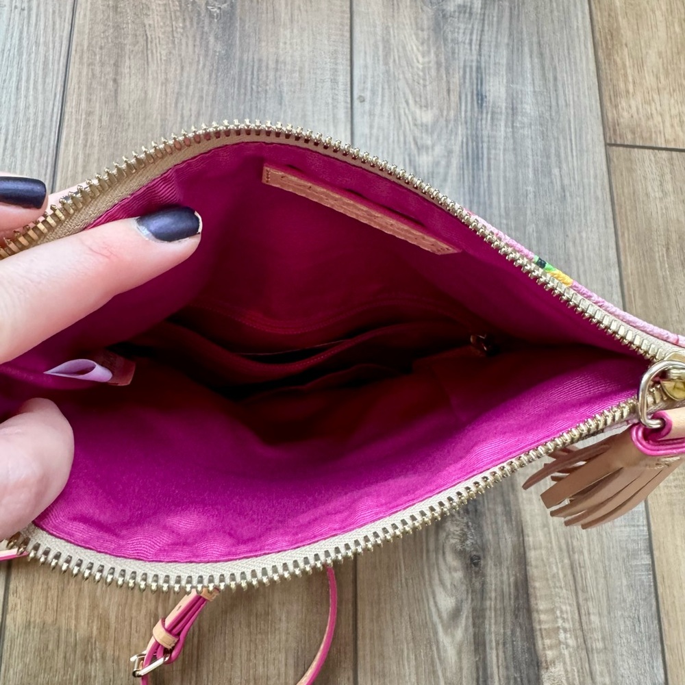 Dooney & Bourke Pink Dog Motif Crossbody with Tassel - Picture 7 of 8